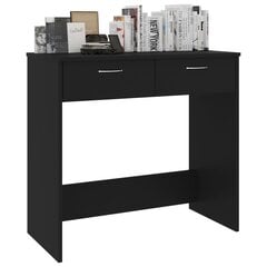 Rašomasis stalas, 80x40x75cm, juodas цена и информация | Компьютерные, письменные столы | pigu.lt