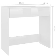 Rašomasis stalas, 80x40x75cm, baltas цена и информация | Компьютерные, письменные столы | pigu.lt