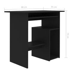 Rašomasis stalas, 80x45x74cm, juodas kaina ir informacija | Kompiuteriniai, rašomieji stalai | pigu.lt