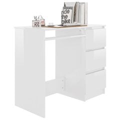 Rašomasis stalas, 90x45x76cm, baltas kaina ir informacija | Kompiuteriniai, rašomieji stalai | pigu.lt