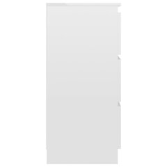 Боковой шкаф, белого цвета, 60x33,5x76см, ДСП, глянцевый цена и информация | Шкафчики в гостиную | pigu.lt