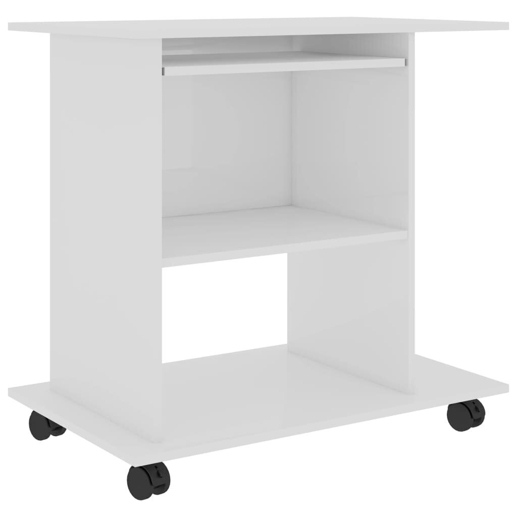 Kompiuterio stalas, 80x50x75 cm, baltas kaina ir informacija | Kompiuteriniai, rašomieji stalai | pigu.lt