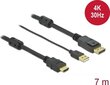 Delock 85967, DisplayPort kabelis, 7 m kaina ir informacija | Kabeliai ir laidai | pigu.lt