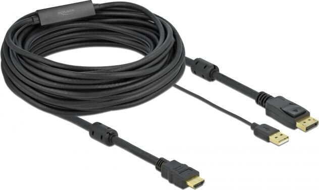 Delock 85968, DisplayPort, 10 m kaina ir informacija | Kabeliai ir laidai | pigu.lt