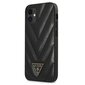 GUHCP12SPUVQTMLBK Guess V Quilted Cover for iPhone 12 mini 5.4 Black kaina ir informacija | Telefono dėklai | pigu.lt