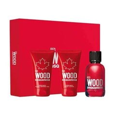 Dsquared² Red Wood - EDT 50 ml + shower gel 50 ml + body lotion 50 ml цена и информация | Женские духи | pigu.lt