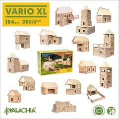 Деревянный конструктор Walachia Vario XL, 184 шт. цена и информация | Конструкторы и кубики | pigu.lt
