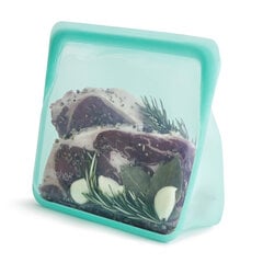 Daugkartinio naudojimo neplastikinis stand-up Aqua stasher silikoninis maišelis цена и информация | Посуда для хранения еды | pigu.lt