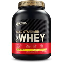 Optimum nutrition 100% Whey Gold Standard braškių skonio, 2273 g kaina ir informacija | Baltymai | pigu.lt