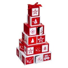 Medinis Advento kalendorius Gift Boxes 35cm kaina ir informacija | Kalėdinės dekoracijos | pigu.lt