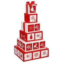 Medinis Advento kalendorius Gift Boxes 35cm kaina ir informacija | Kalėdinės dekoracijos | pigu.lt