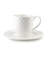 Affek Design puodelis su lėkštute Diamond White, 230 ml kaina ir informacija | Taurės, puodeliai, ąsočiai | pigu.lt