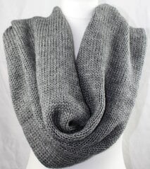 Шарф вязаный соединенный, серый цена и информация | Женские шарфы, платки | pigu.lt