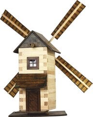 Деревянный клейкий набор - Ветряная мельница цена и информация | Конструкторы и кубики | pigu.lt