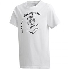 Спортивная футболка для мальчиков Adidas Yb Graph Tee Jr, белая GD6121 цена и информация | Рубашка для мальчиков | pigu.lt