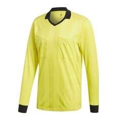 Sportiniai marškinėliai vyrams Adidas Referee 18 LS, geltoni kaina ir informacija | Sportinė apranga vyrams | pigu.lt