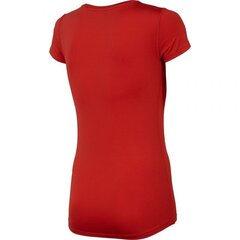 Sportiniai marškinėliai moterims 4F W NOSH4 TSDF002 62S, raudoni kaina ir informacija | Sportinė apranga moterims | pigu.lt