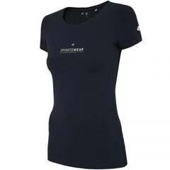 Sportiniai marškinėliai moterims 4F W H4Z20 TSD012 31S, mėlyni kaina ir informacija | Sportinė apranga moterims | pigu.lt