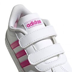 Sportiniai bateliai mergaitėms Adidas Vl Court 2.0 Cmf Jr, EG3890, balti kaina ir informacija | Sportiniai batai vaikams | pigu.lt