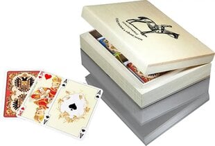 Kortų rinkinys Lux medinėje dėžutėje su Piatnik logotipu kaina ir informacija | Azartiniai žaidimai, pokeris | pigu.lt