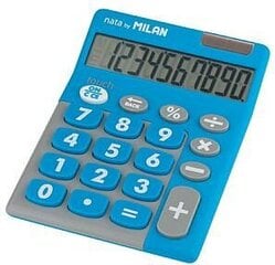 Skaičiuotuvas Milan Duo Calculator, mėlynas, PVC kaina ir informacija | Kanceliarinės prekės | pigu.lt