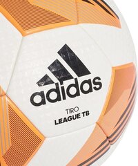 Futbolo kamuolys Adidas Tiro Lyga TB balta ir oranžinė FS0374 kaina ir informacija | Futbolo kamuoliai | pigu.lt