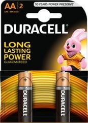 Elementai Duracell AA LR06 2vnt kaina ir informacija | Elementai | pigu.lt