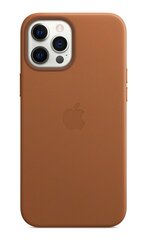 Apple Leather dėklas skirtas iPhone 12 Pro Max su Magsafe, Ruda kaina ir informacija | Telefono dėklai | pigu.lt