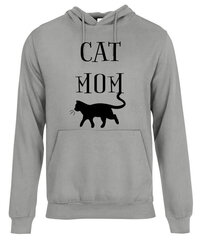 Džemperis moterims Cat mom, pilka kaina ir informacija | Džemperiai moterims | pigu.lt
