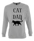 Džemperis vyrams Cat dad, pilkas kaina ir informacija | Džemperiai vyrams | pigu.lt