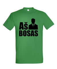 Marškinėliai vyrams Aš bosas, žali kaina ir informacija | Vyriški marškinėliai | pigu.lt