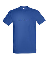 Marškinėliai vyrams Lazy man, mėlyni kaina ir informacija | Vyriški marškinėliai | pigu.lt
