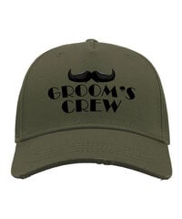 Kepurė su snapeliu vyrams Grooms crew, chaki цена и информация | Мужские шарфы, шапки, перчатки | pigu.lt