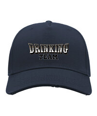 Kepurė su snapeliu vyrams Drinking team, mėlyna kaina ir informacija | Vyriški šalikai, kepurės, pirštinės | pigu.lt