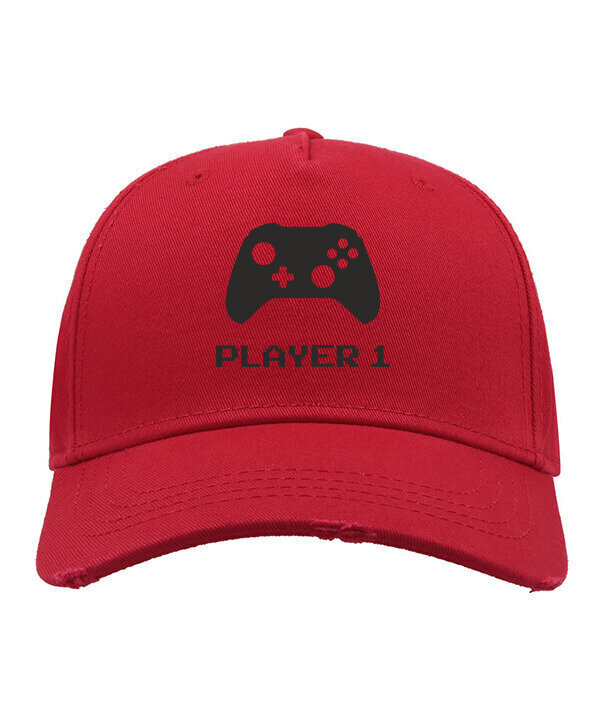 Kepurė su snapeliu vyrams Player 1, raudona цена и информация | Vyriški šalikai, kepurės, pirštinės | pigu.lt