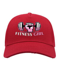 Kepurė su snapeliu moterims Fitness girl, raudona kaina ir informacija | Kepurės moterims | pigu.lt