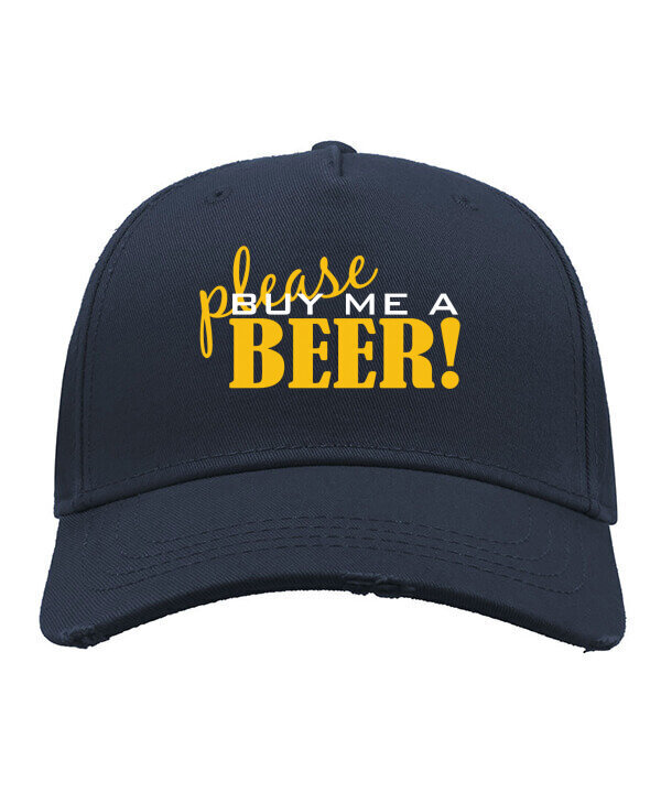 Kepurė su snapeliu vyrams Buy a beer, tamsiai mėlyna цена и информация | Vyriški šalikai, kepurės, pirštinės | pigu.lt