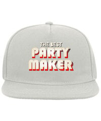 Kepurė su snapeliu vyrams Best party maker, pilka kaina ir informacija | Vyriški šalikai, kepurės, pirštinės | pigu.lt
