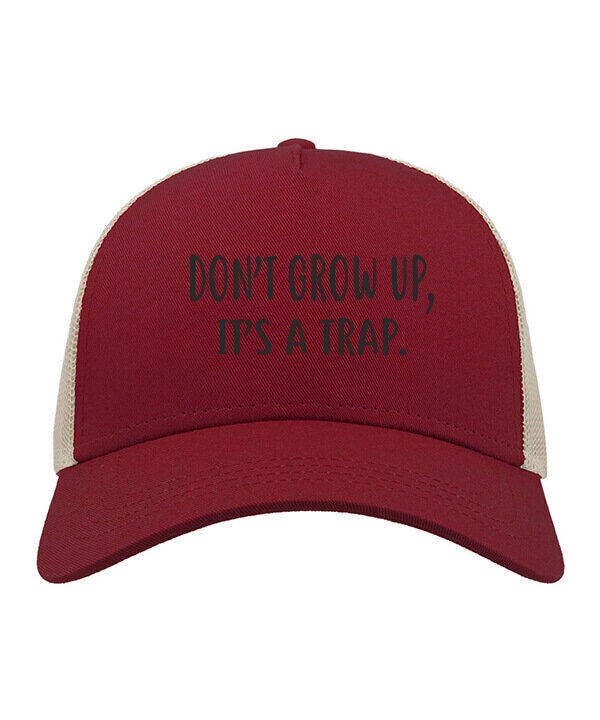 Kepurė vyrams su snapeliu Don't grow up, bordinė kaina ir informacija | Vyriški šalikai, kepurės, pirštinės | pigu.lt