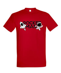 Marškinėliai vyrams Rocket man, raudoni kaina ir informacija | Vyriški marškinėliai | pigu.lt