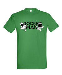 Marškinėliai vyrams Rocket man, žali kaina ir informacija | Vyriški marškinėliai | pigu.lt