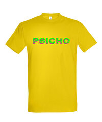Marškinėliai vyrams Psicho, geltoni kaina ir informacija | Vyriški marškinėliai | pigu.lt