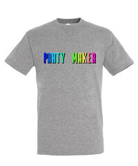 Marškinėliai vyrams Best Party Maker, pilka kaina ir informacija | Vyriški marškinėliai | pigu.lt