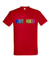 Marškinėliai vyrams Best Party Maker, raudona цена и информация | Мужские футболки | pigu.lt