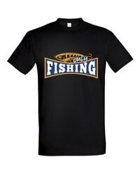 Marškinėliai vyrams Fishing Only, juoda kaina ir informacija | Vyriški marškinėliai | pigu.lt