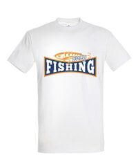 Marškinėliai vyrams Fishing Only, balta kaina ir informacija | Vyriški marškinėliai | pigu.lt