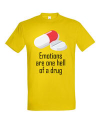 Marškinėliai vyrams One hell of a drug, geltoni цена и информация | Мужские футболки | pigu.lt