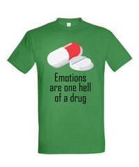 Marškinėliai vyrams One hell of a drug, žali цена и информация | Мужские футболки | pigu.lt