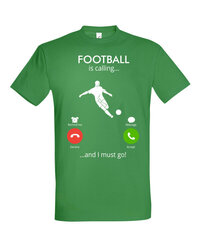 Marškinėliai vyrams Football is calling, žalia цена и информация | Мужские футболки | pigu.lt