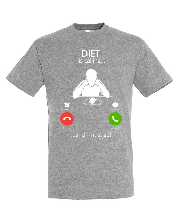 Vyriški marškinėliai Diet is calling kaina ir informacija | Vyriški marškinėliai | pigu.lt